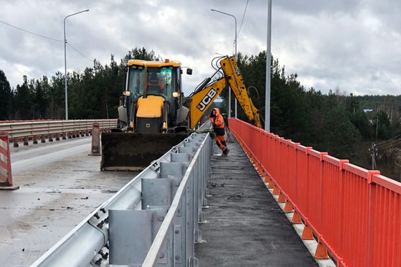 На дороге от Кичменгского Городка до Коскова появился новый асфальт